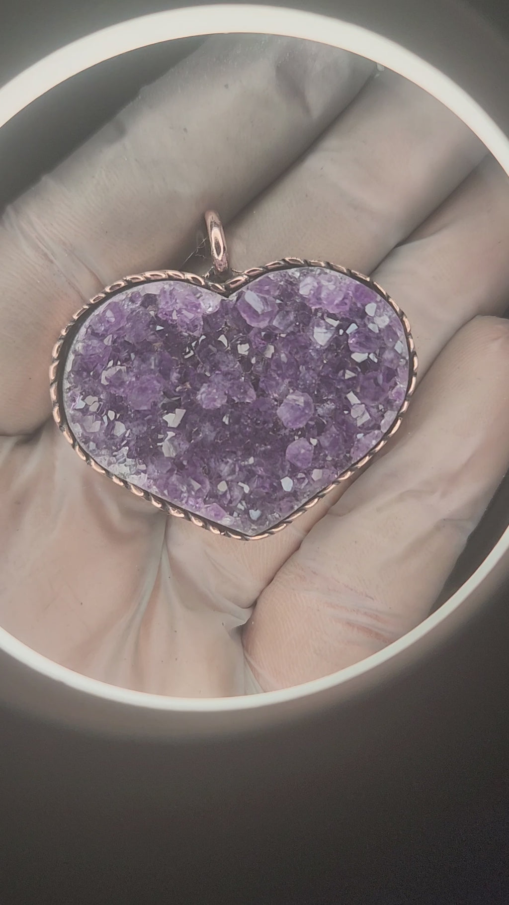 Amethyst  Heart Pedant