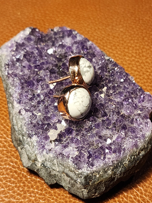 Howlite Stud Earrings