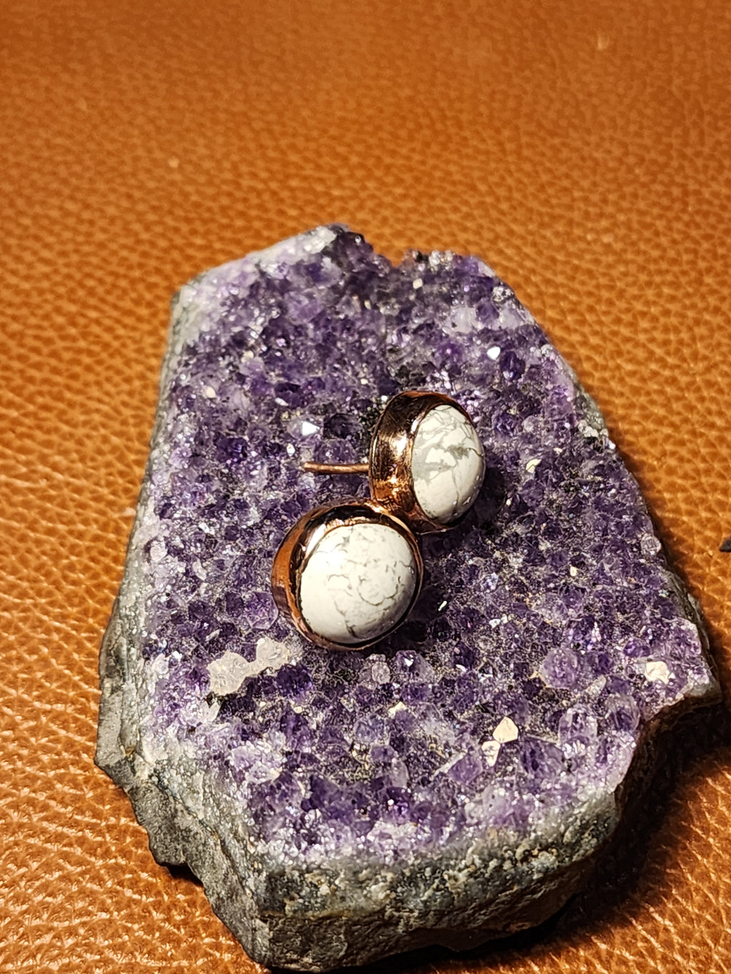 Howlite Stud Earrings