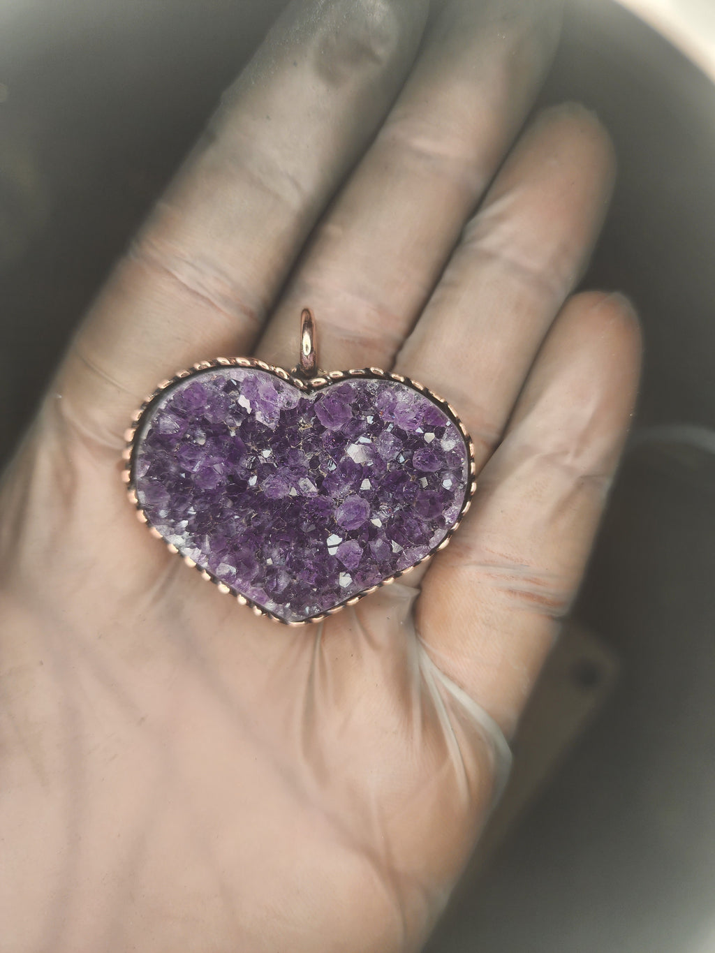 Amethyst  Heart Pedant