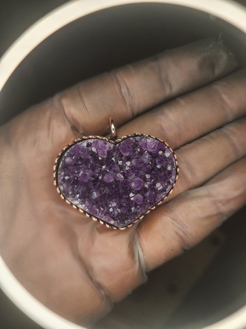 Amethyst  Heart Pedant